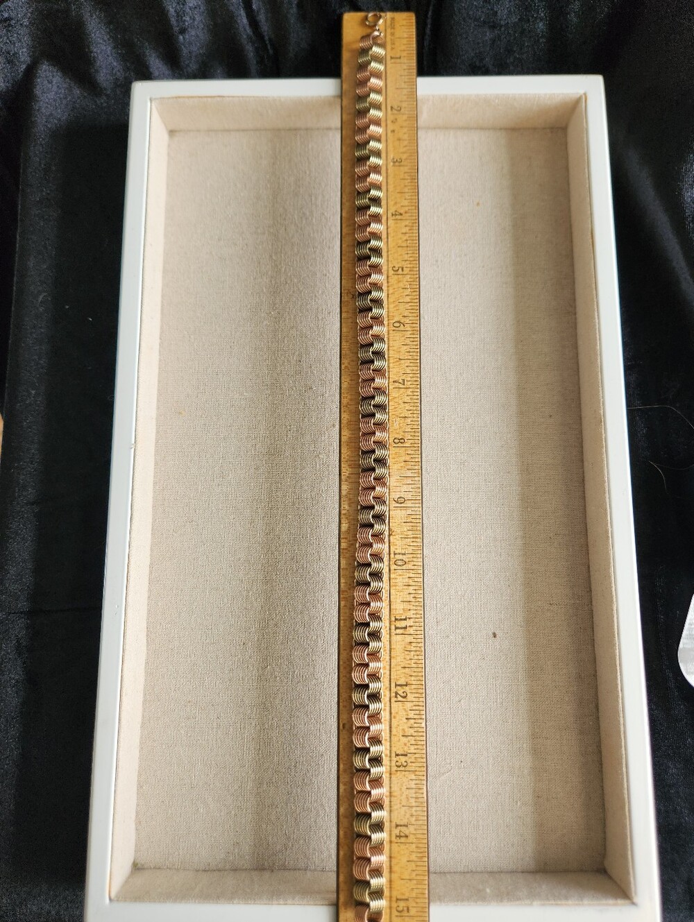 Vintage Chunky Gold Filled Link Necklace and Bracelet Rose Gold, Bronze 1/20 12K - Picture 16 of 16